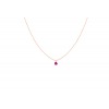 Collier La Brune & La Blonde Confetti Rubis Cœur 0.50 carat or rose