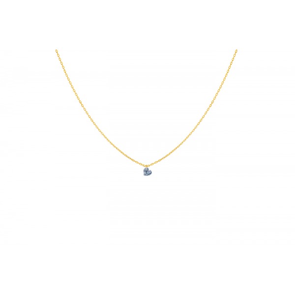 Collier La Brune & La Blonde 360° Diamant Cœur 0.30 carat or jaune