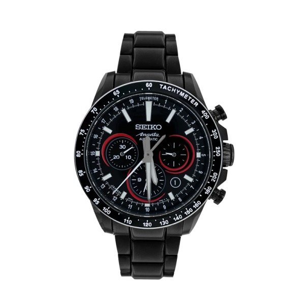 Montre Occasion Seiko Ananta chronographe 42 mm bracelet Acier noir