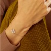 Bracelet sur chaîne Double Cœurs R10 or blanc et diamants