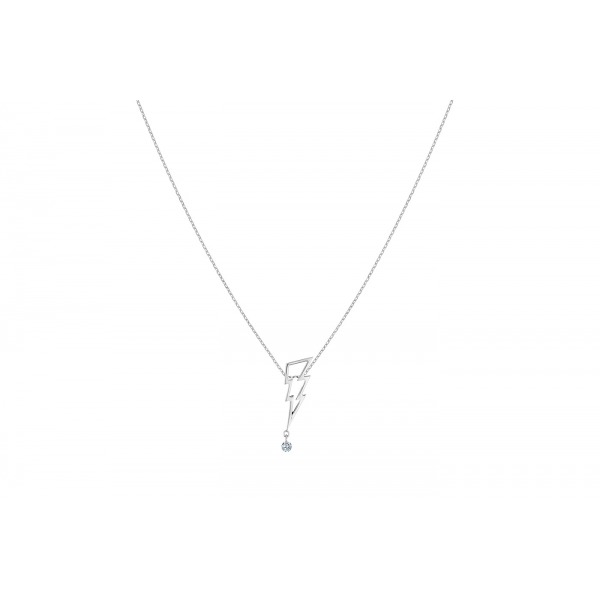 Collier La Brune & La Blonde POP Coup de foudre Diamant 0.07 carat or blanc