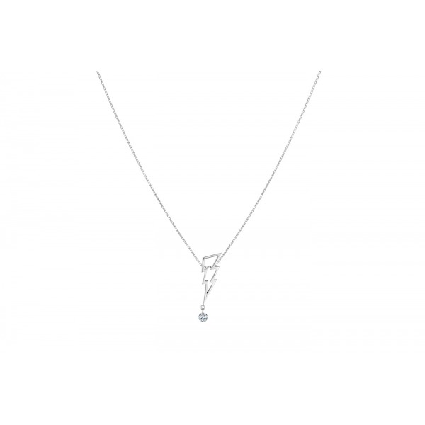 Collier La Brune & La Blonde POP Coup de foudre Diamant 0.12 carat or blanc
