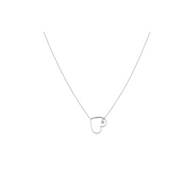 Collier La Brune & La Blonde POP En plein cœur Diamant 0.07 carat or blanc