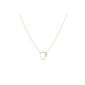 Collier La Brune & La Blonde POP En plein cœur Diamant 0.12 carat or jaune