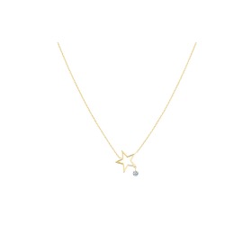 Collier La Brune & La Blonde POP Mon étoile Diamant 0.12 carat or jaune