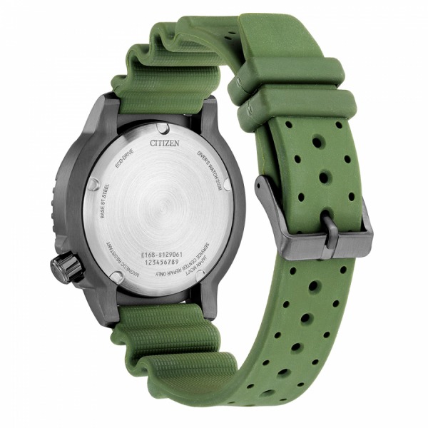 Montre CITIZEN Diver's cadran vert bracelet caoutchouc