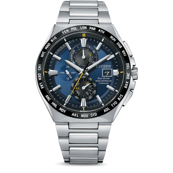 Montre CITIZEN Eco-drive cadran bleu bracelet acier