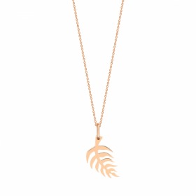 Collier Ginette NY Mini Palms On Chain Or Rose