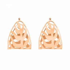 Boucles d'Oreille Ginette NY Palms Hoops Or Rose