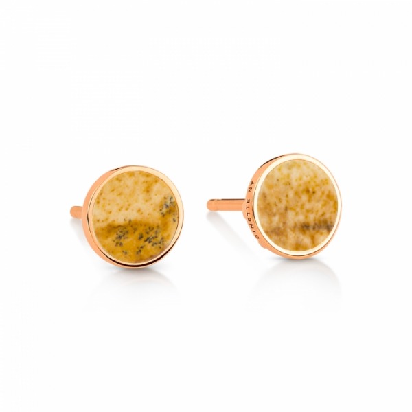 Boucles d'Oreille Ginette NY Ever Picture Jasper Disc Studs