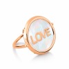 Bague Ginette NY Initial Love Disc Ring Or Rose