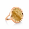 Bague Ginette NY Picture Jasper Disc Ring Or Rose