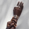 Bracelet Ginette NY Palms Open Cuff Or Rose