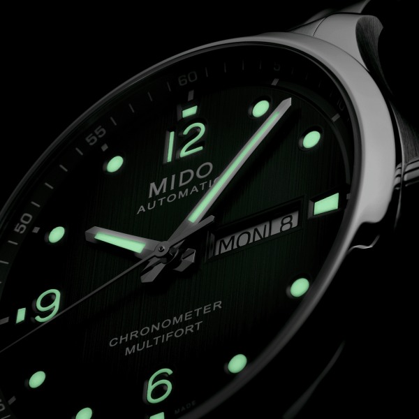 Montre Mido Multifort M Chronometer Bracelet Acier Cadran Vert