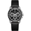 Montre Hamilton Jazzmaster Performer Auto Chrono 42mm Cadran noir bracelet cuir