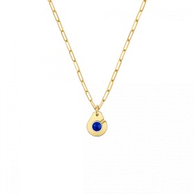 Pendentif sur chaîne Menottes Dinh Van R10 Or Jaune & Lapis-Lazuli