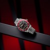 MONTRE HOMME TUDOR BLACK BAY 41 MM LUNETTE ROUGE BRACELET EN ACIER