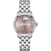 Montre Hamilton Jazzmaster Open Heart Lady Auto cadran rose bracelet acier 36 mm