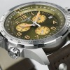 Montre Hamilton Khaki Aviation X-WIND GMT Chrono Quartz Cadran Vert Bracelet Cuir 46MM