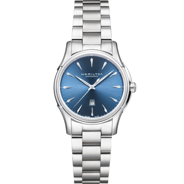 Montre Hamilton Jazzmaster Lady Auto Cadran Bleu Bracelet Acier 34MM