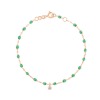 Bracelet gigi CLOZEAU Suprême Or Rose & 1 Diamant 17cm