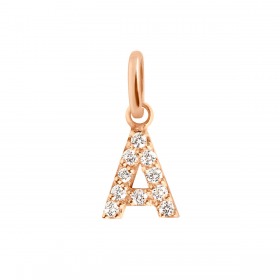 Collier gigi CLOZEAU Lucky Letter Diamants & Or Rose