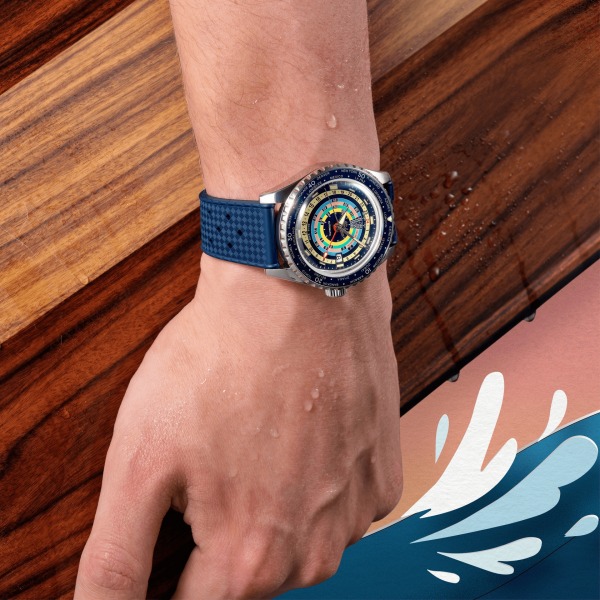 Montre Mido Ocean Star Decompression WorldTimer Cadran Bleu