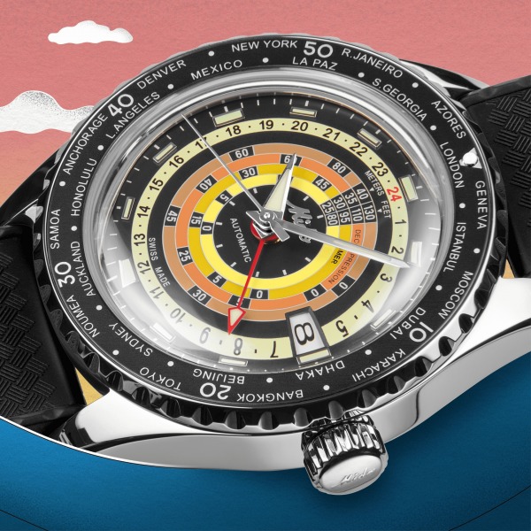 Montre Mido Ocean Star Decompression WorldTimer Cadran Noir