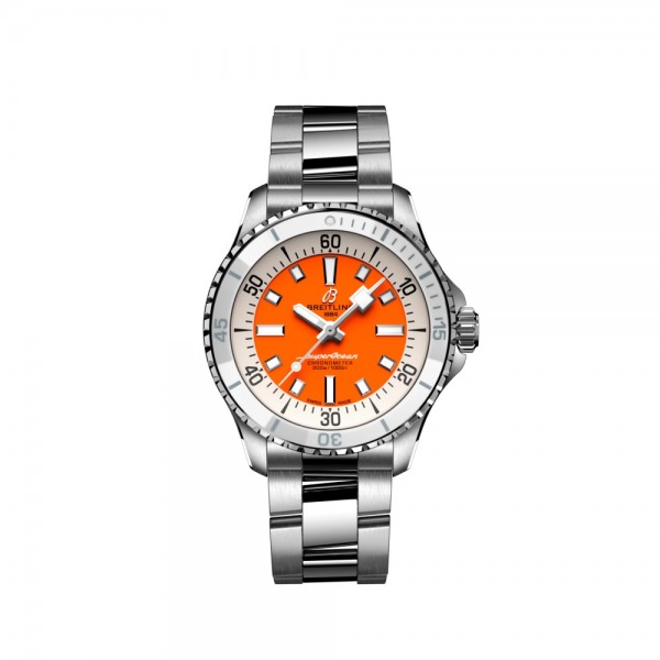 Montre Breitling Superocean Automatic 36 Cadran Orange Bracelet Métal