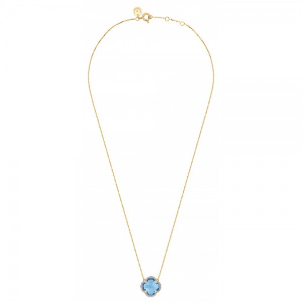 Collier Morganne Bello Victoria Or Jaune Diamants et Topaze