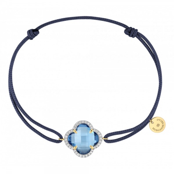 Bracelet Morganne Bello Victoria Diamant Cordon Topaze & Or Jaune