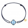 Bracelet Morganne Bello Victoria Diamant Cordon Topaze & Or Jaune