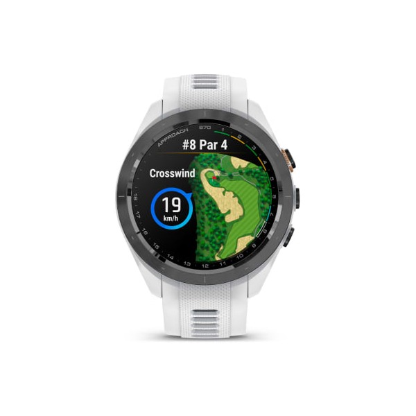 Montre GARMIN Approach S70 Bracelet Silicone Blanc 42mm