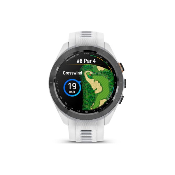 Montre GARMIN Approach® S70 Bracelet Silicone Blanc 42mm