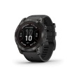 Montre Garmin Fenix 7x Pro Sapphire Solar Carbon Grey Titane Bracelet Noir