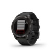 Montre Garmin Fenix 7 Pro Sapphire Solar Edition Carbone Gris DLC Titane Bracelet Noir