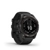 Montre Garmin Fenix 7 Pro Sapphire Solar Edition Carbone Gris DLC Titane Bracelet Noir