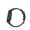 Montre Garmin Fenix 7 Pro Sapphire Solar Edition Carbone Gris DLC Titane Bracelet Noir