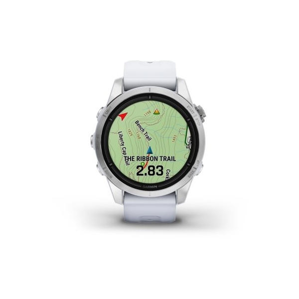 Montre Garmin Epix™ (Gen 2 Pro) 42mm Standart Edition Gray Bracelet Blanc