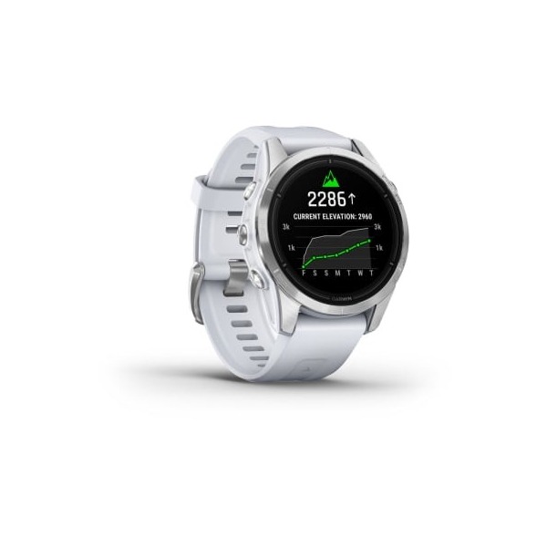 Montre Garmin Epix™ (Gen 2 Pro) 42mm Standart Edition Gray Bracelet Blanc