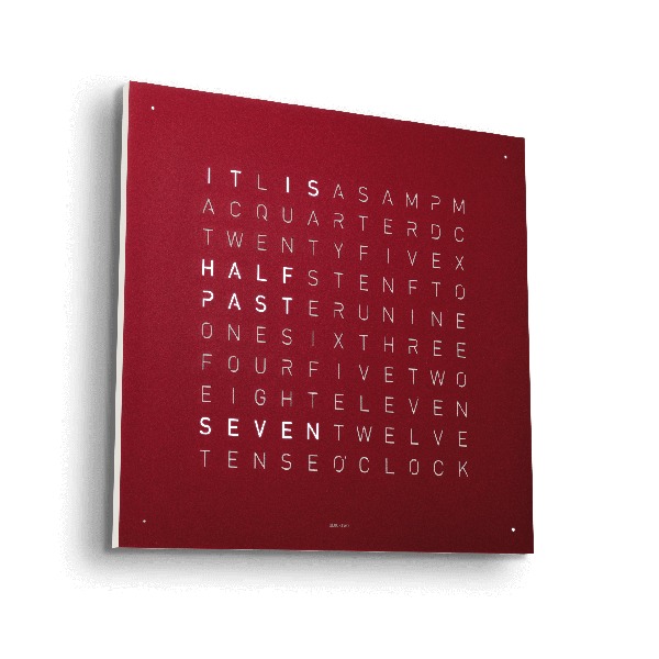 Horloge Qlocktwo Classic Royal Red Velvet