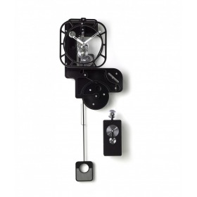 Horloge UTINAM Murale Popup Noire Brillante