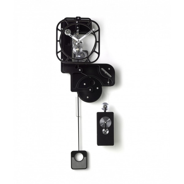 Horloge UTINAM Murale Popup Noire Brillante
