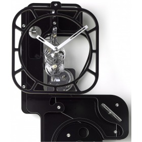Horloge UTINAM Murale Popup Noire Brillante