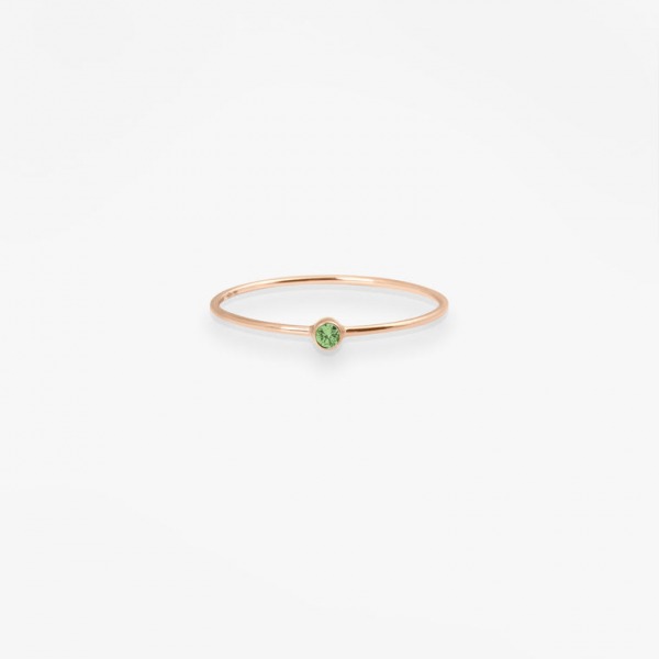 Bague Vanrycke One Capsule Or Rose 18k & Tsavorite Verte