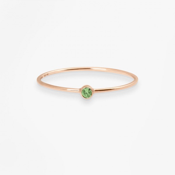 Bague Vanrycke One Capsule Or Rose 18k & Tsavorite Verte