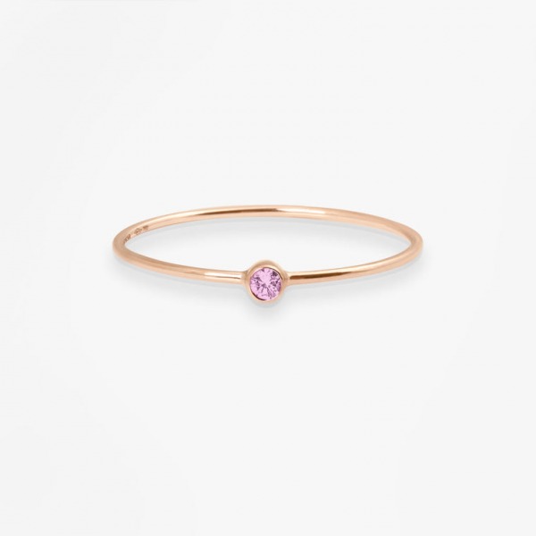 Bague Vanrycke One Capsule Or Rose 18k & Saphir Rose