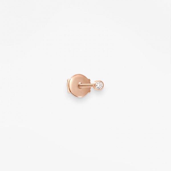 Puce d'Oreille Vanrycke One Or Rose 18k & Diamant