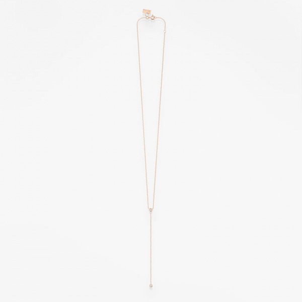 Collier Cravate Vanrycke One Or Rose 18k & Diamants