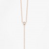 Collier Cravate Vanrycke One Or Rose 18k & Diamants